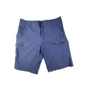 Gerry Mens Blue Outdoor Performance Cargo Hiking Shorts Size 34 Zipper Pockets